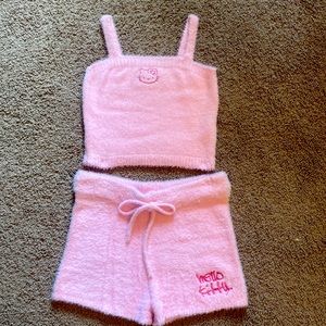 Forever 21 Hello Kitty fuzzy set